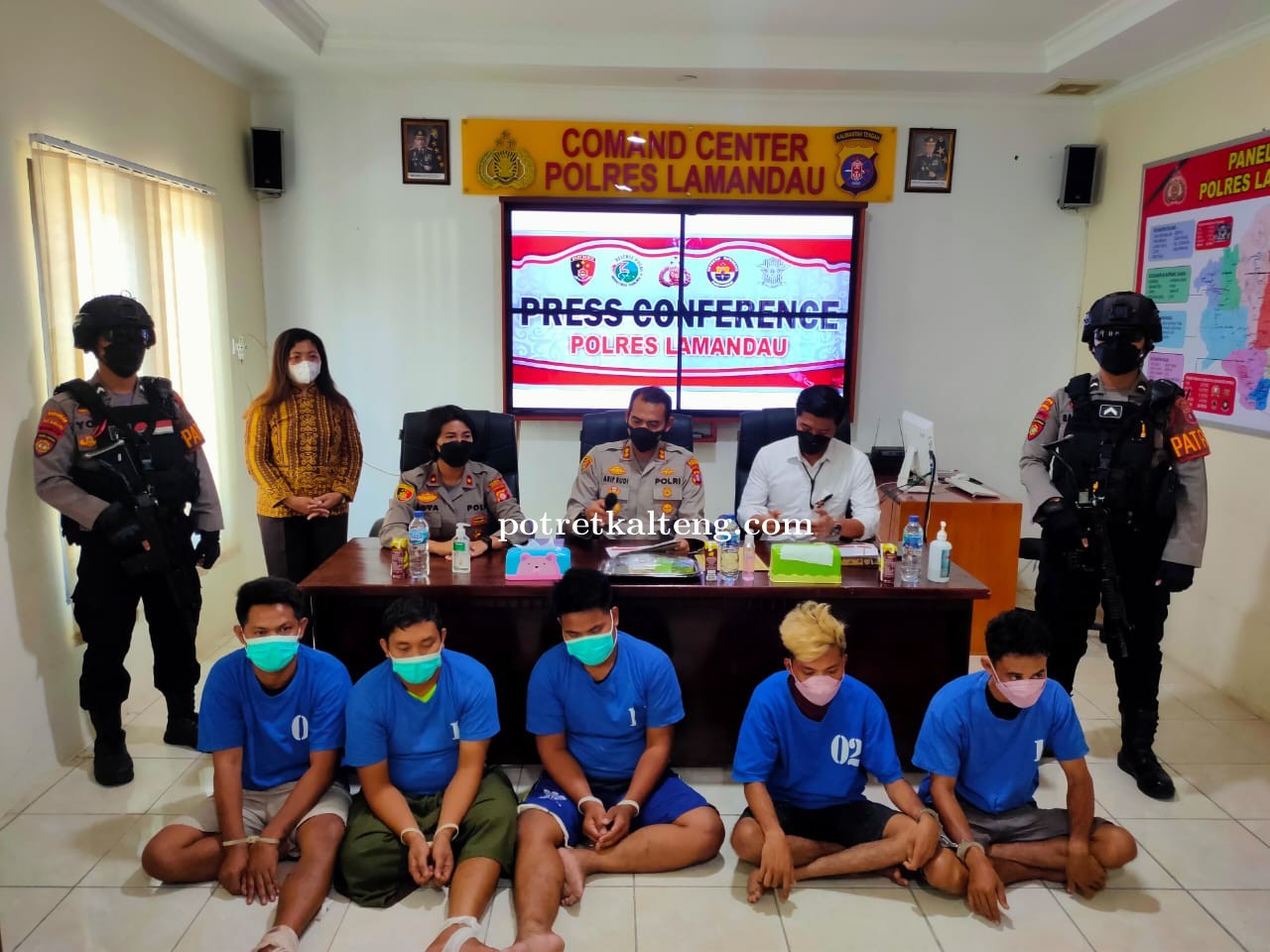 6 Pembobol Sarang Walet  Berhasil Dibekuk Tim Satreskrim Polres Lamandau 