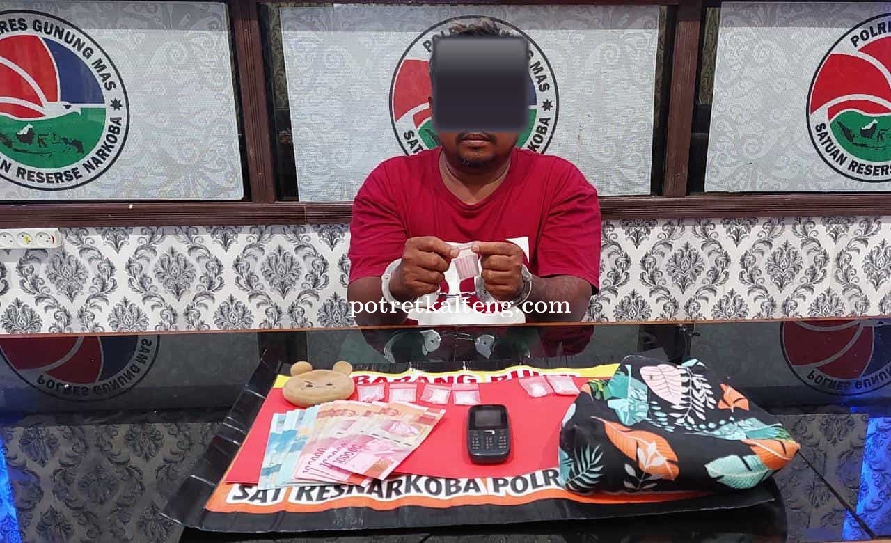 Satresnarkoba Polres Gunung Mas Kembali Amankan Pelaku Pemilik 12,2gram Sabu
