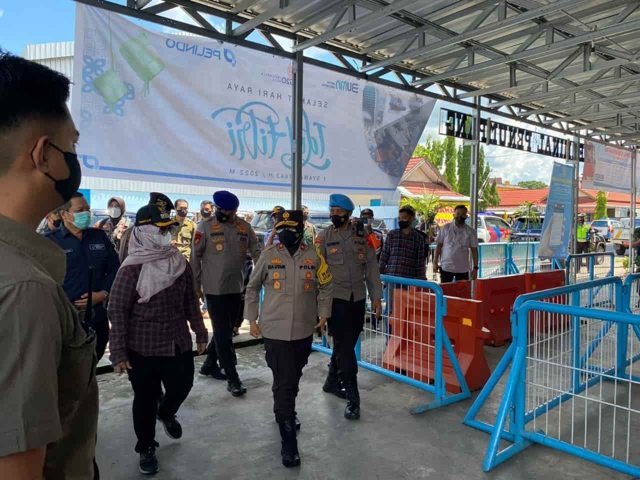 Wakapolda Didampingi Dirpolairud Cek Pos Pengamanan Pelabuhan Habaring Hurung Sampit