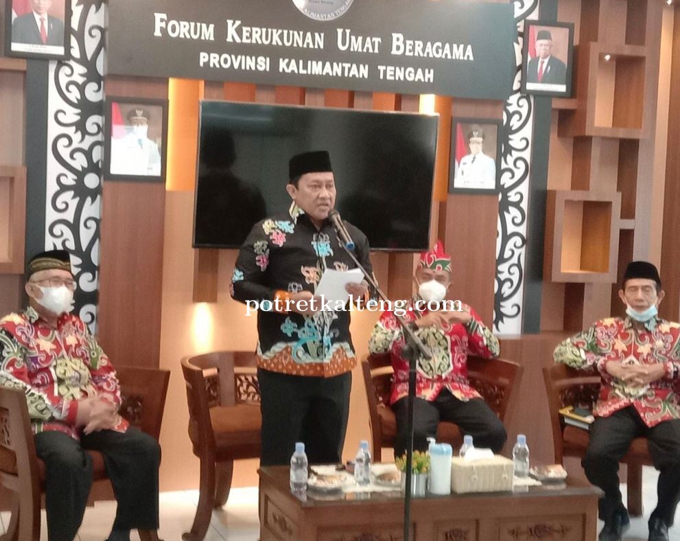 Wagub Kalteng Buka Kegiatan Sekolah Moderasi Pengurus dan Anggota FKUB Se-Kalteng Tahun 2022