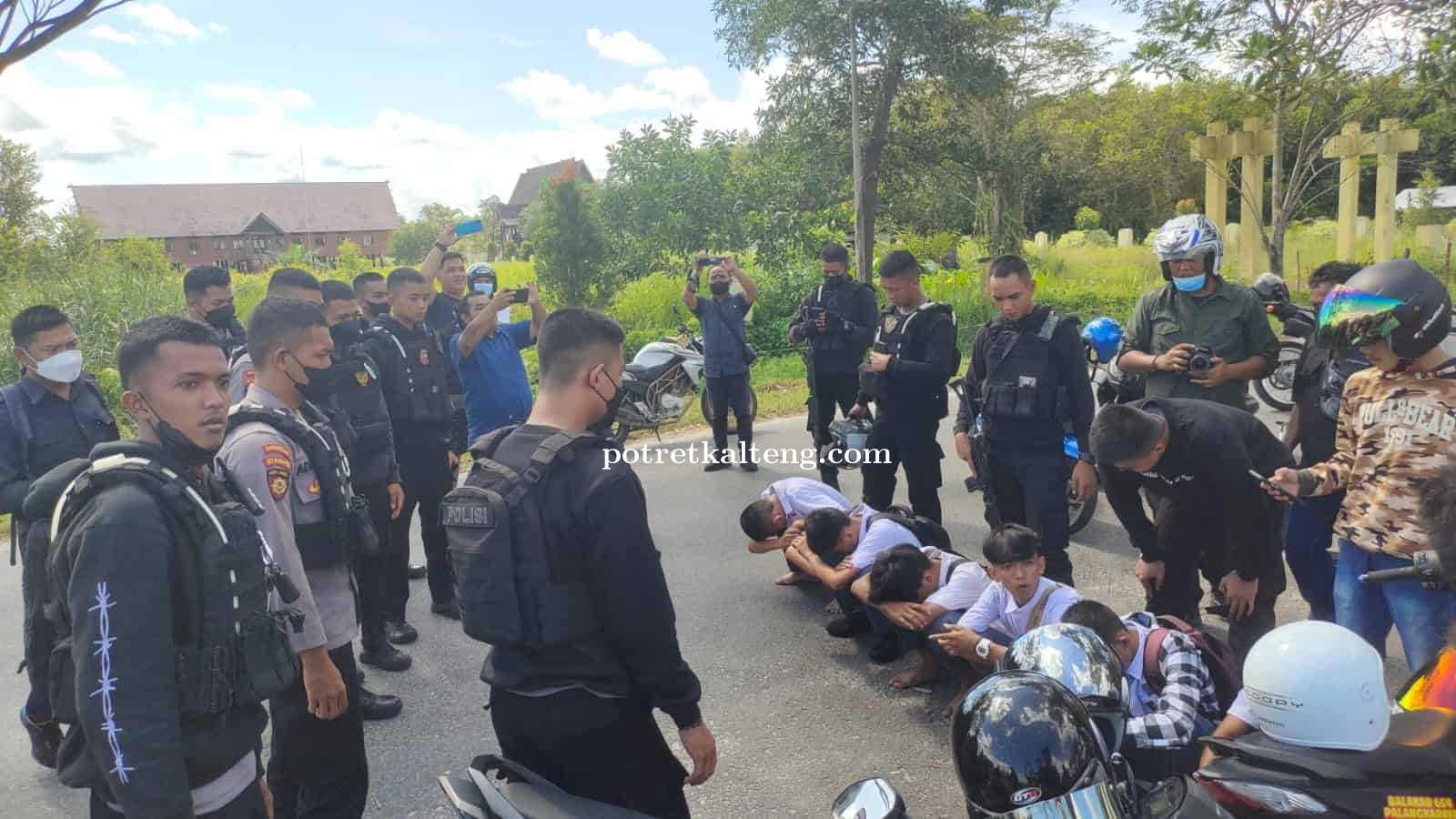 Terlibat Aksi Tawuran, 6 Pelajar Diamankan Tim Ditsamapta Polda Kalteng