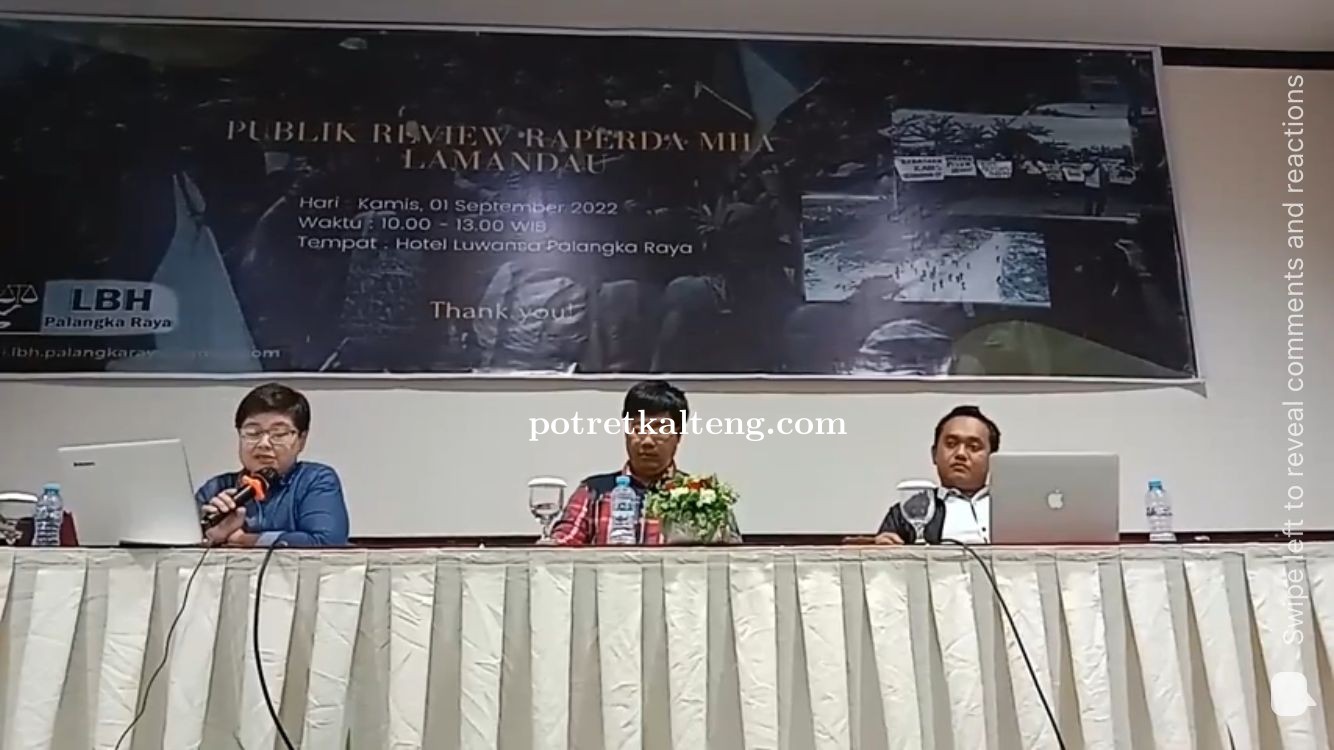 Akademisi Nilai Raperda Pengakuan dan Perlindungan MHA Lamandau Tidak Jelas dan Membahayakan