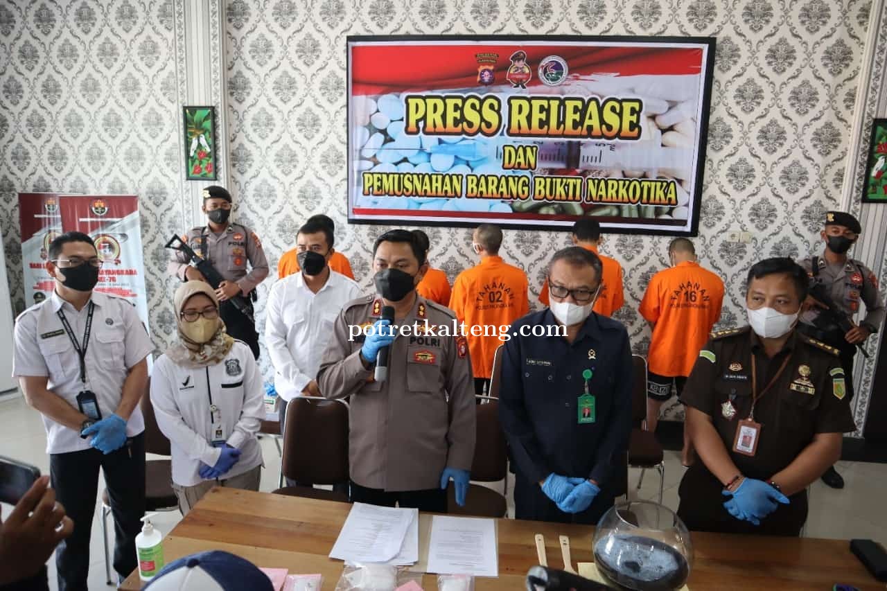Selama Bulan Agustus, Polresta Palangka Raya Ungkap 4 Kasus Narkotika