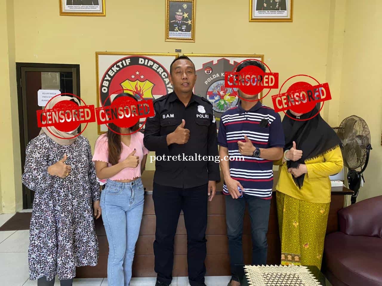 Tim Humas Polda Kalteng Mediasi Mantan Kekasih Yang Berseteru di Medsos