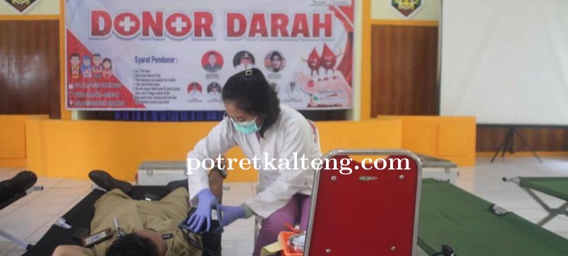 Bersama PMII, Kecamatan Pahandut Gelar Donor Darah