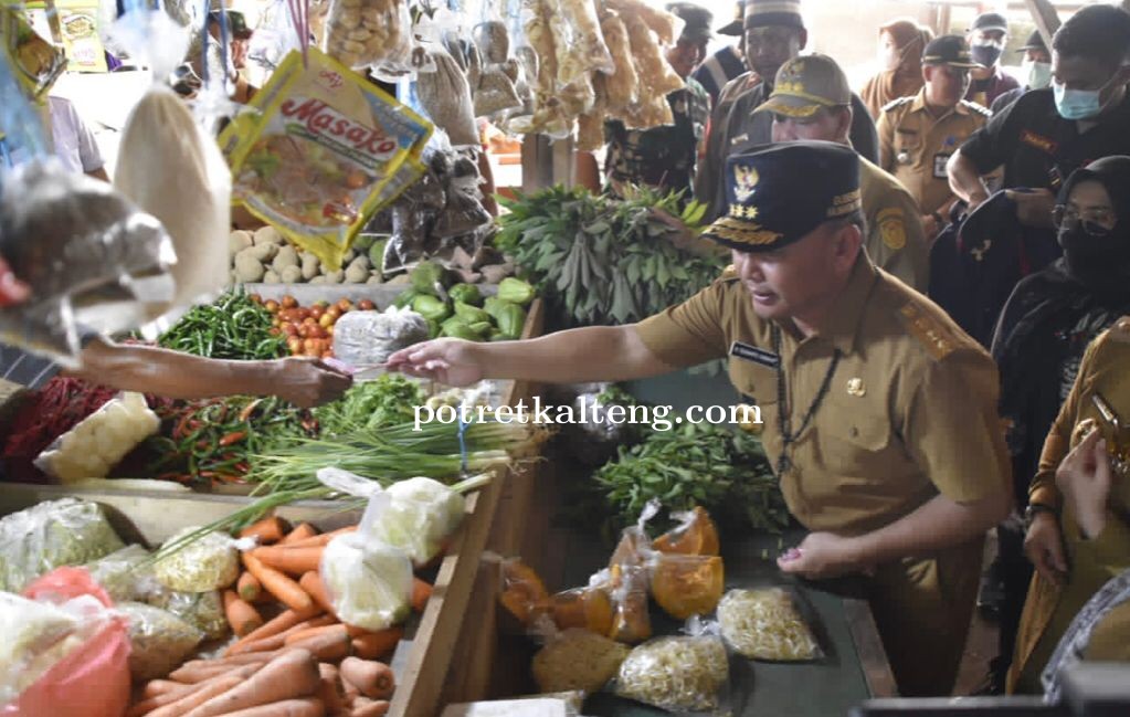 Gubernur Kalteng Sambangi Pasar Simpang Sebabi Kecamatan Telawang Kabupaten Kotim