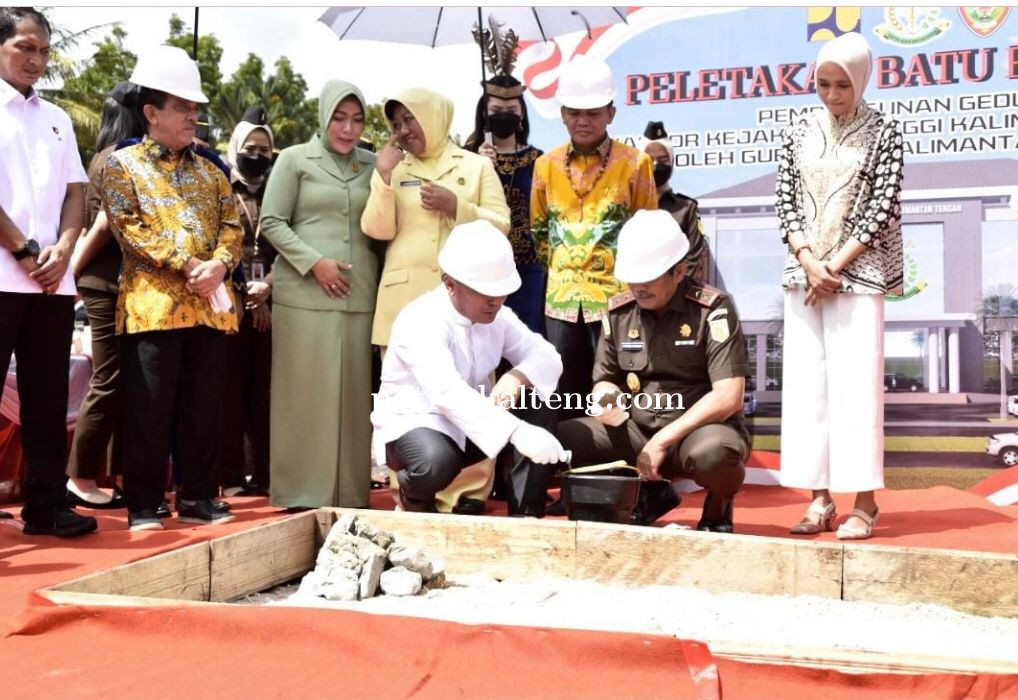 Gubernur Kalteng Pimpin Peletakan Batu Pertama Pembangunan Kantor Kejati Provinsi Kalteng