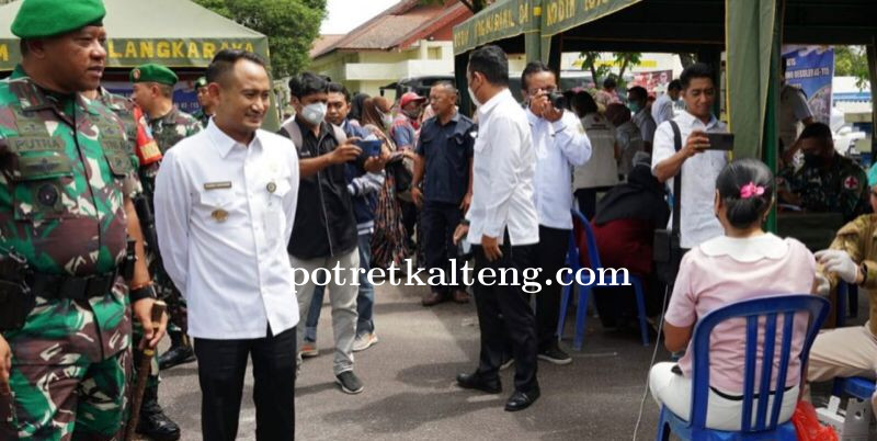 Wali Kota Palangka Raya Apresiasi Pelaksanaan Vaksinasi oleh Kodim 1016 Palangka Raya