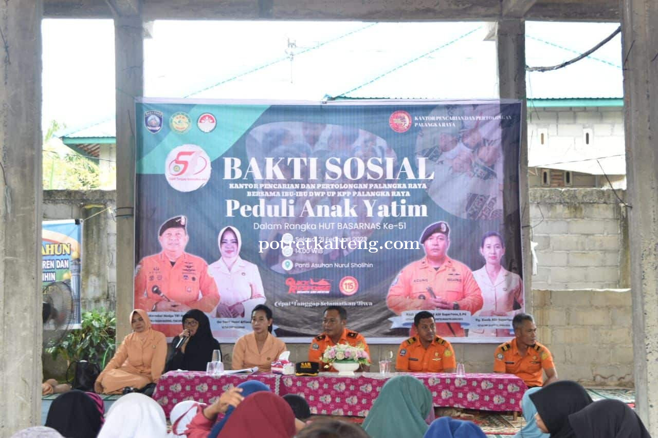 Dalam Rangka Sambut HUT Basarnas Ke-51, Basarnas Palangka Raya Adakan Bakti Sosial