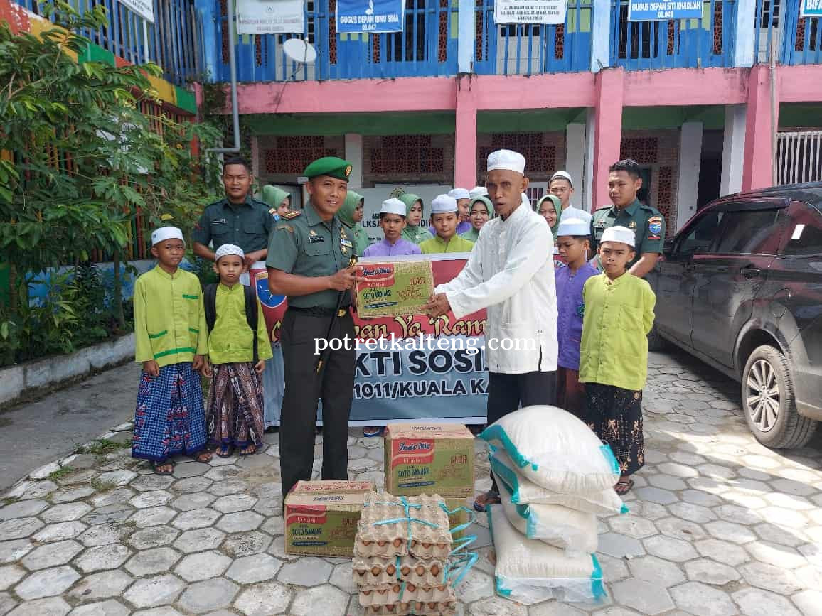 Ramadhan Berbagi, Kodim 1011/KLK Berikan Bantuan Kepada Anak Panti Asuhan