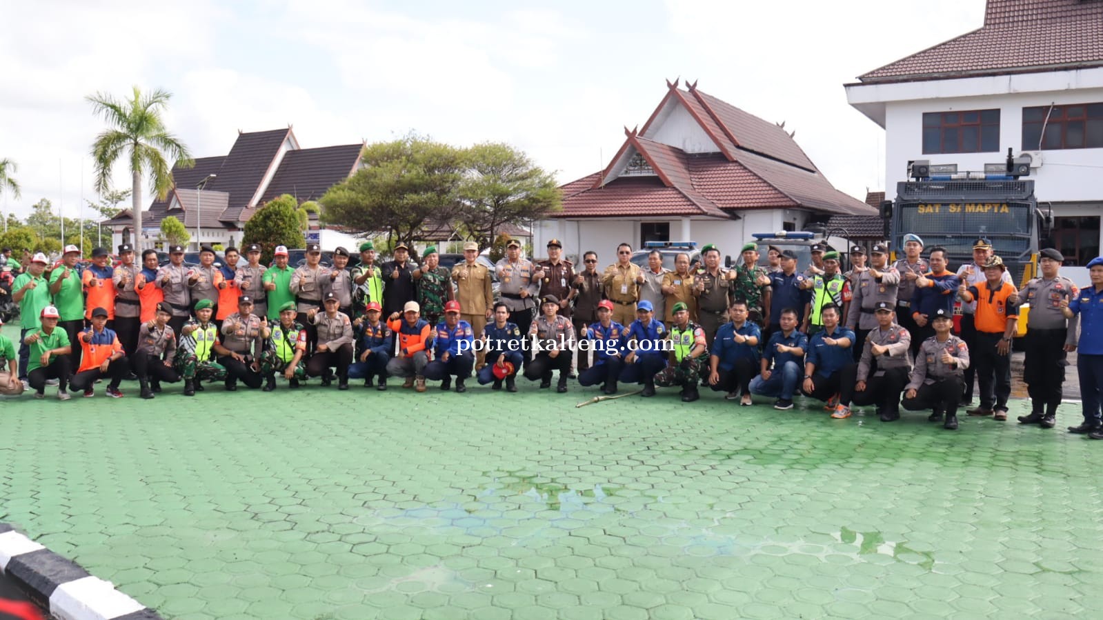 Pemkab Gunung Mas Laksanakan Apel Gelar Pasukan dan Sarana Prasarana Antisipasi Karhutla