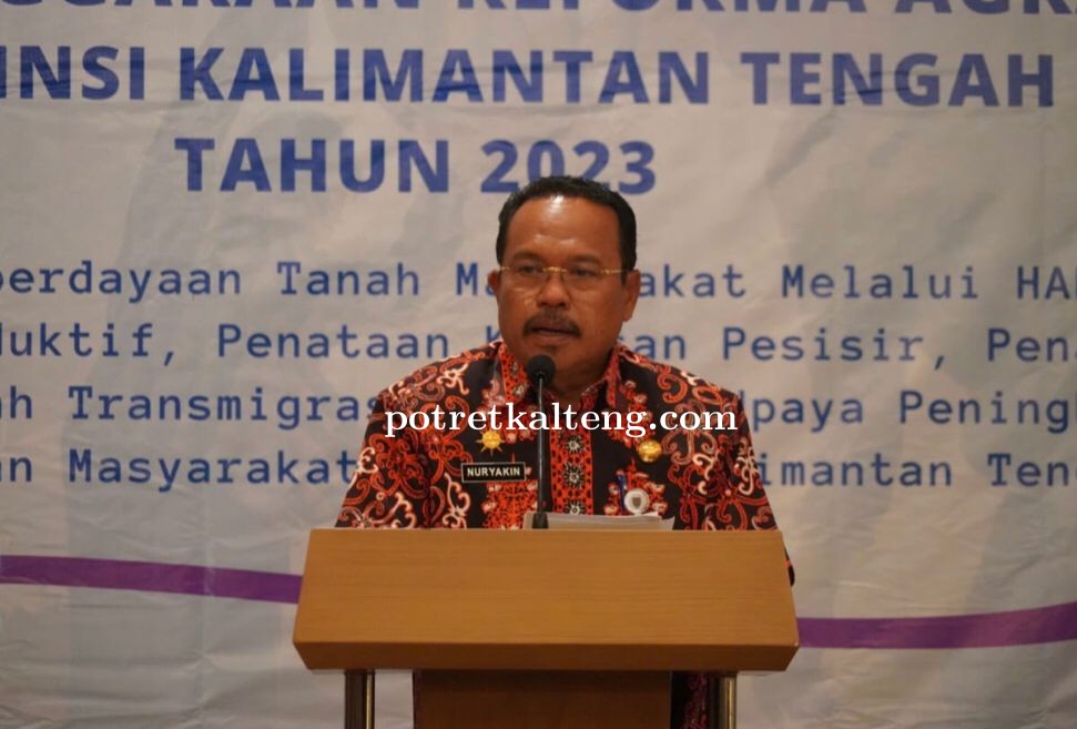 Sekda Kalteng Buka Rakor Penyelenggaraan Reforma Agraria Prov. Kalteng Tahun 2023