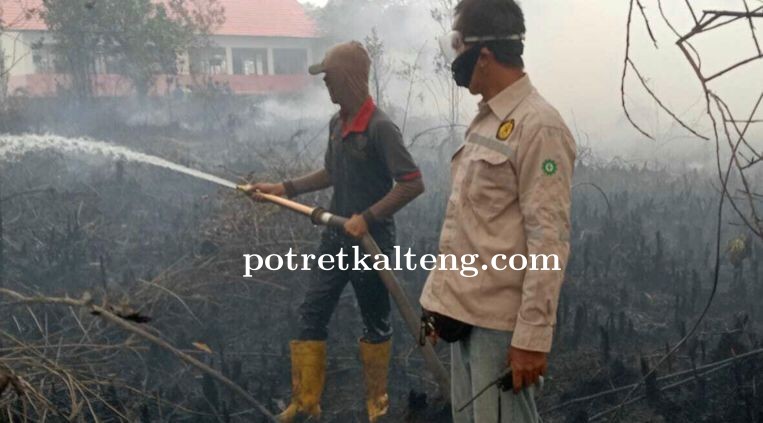 Tim Dinas ESDM Provinsi Kalteng Turut Berpartisipasi Tangani Karhutla