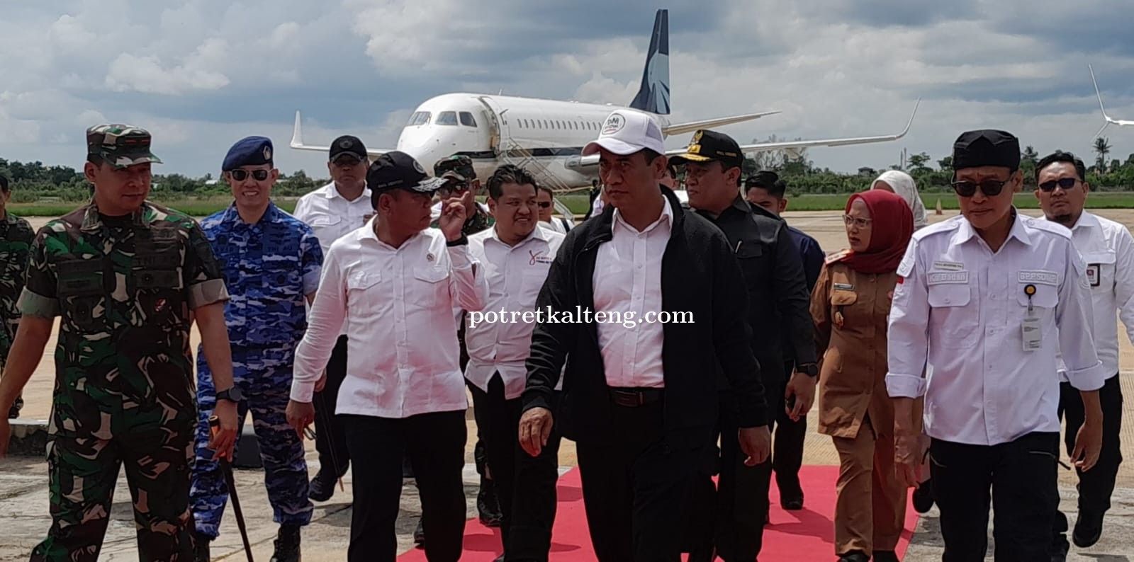 Ketua Gempita Kalteng Sambut Kedatangan Menteri Pertanian RI