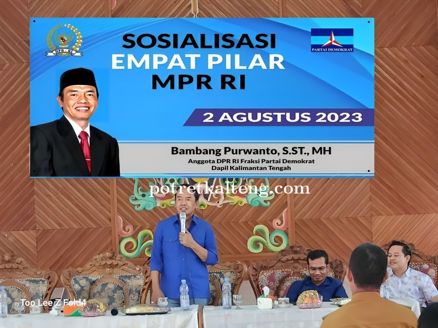 Wujudkan Indonesia Maju, Bambang Purwanto Gelar Kegiatan Sosialisasi 4 Pilar di Tangkiling, Kota Pal