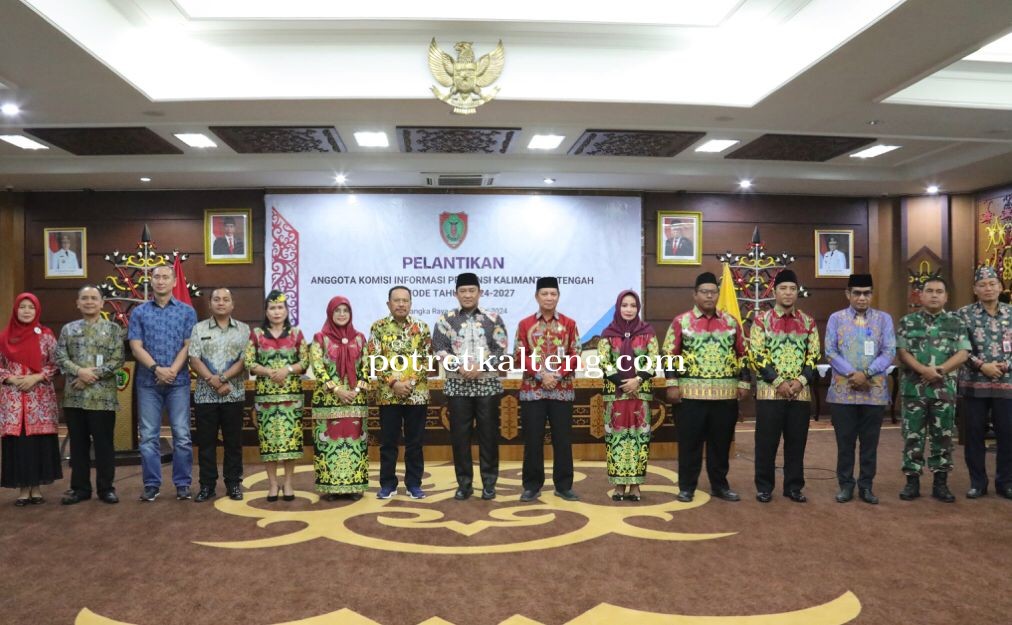 Wakil Gubernur Kalteng Lantik Komisioner KI Provinsi Kalteng Periode 2024-2027
