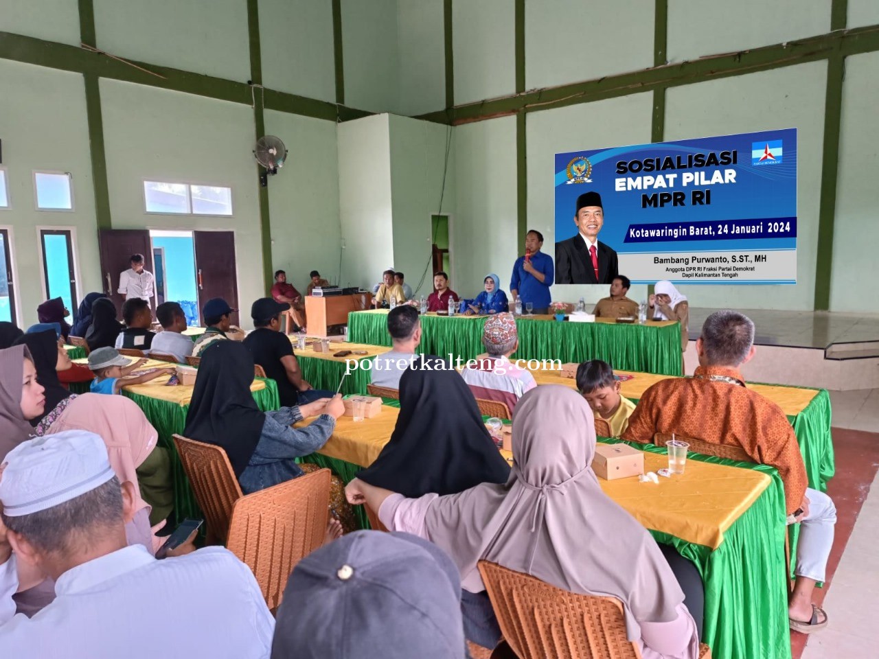 Bambang Purwanto Sosialisasikan 4 Pilar Kebhinekaan di Desa Batu Belaman, Kalimantan Tengah 