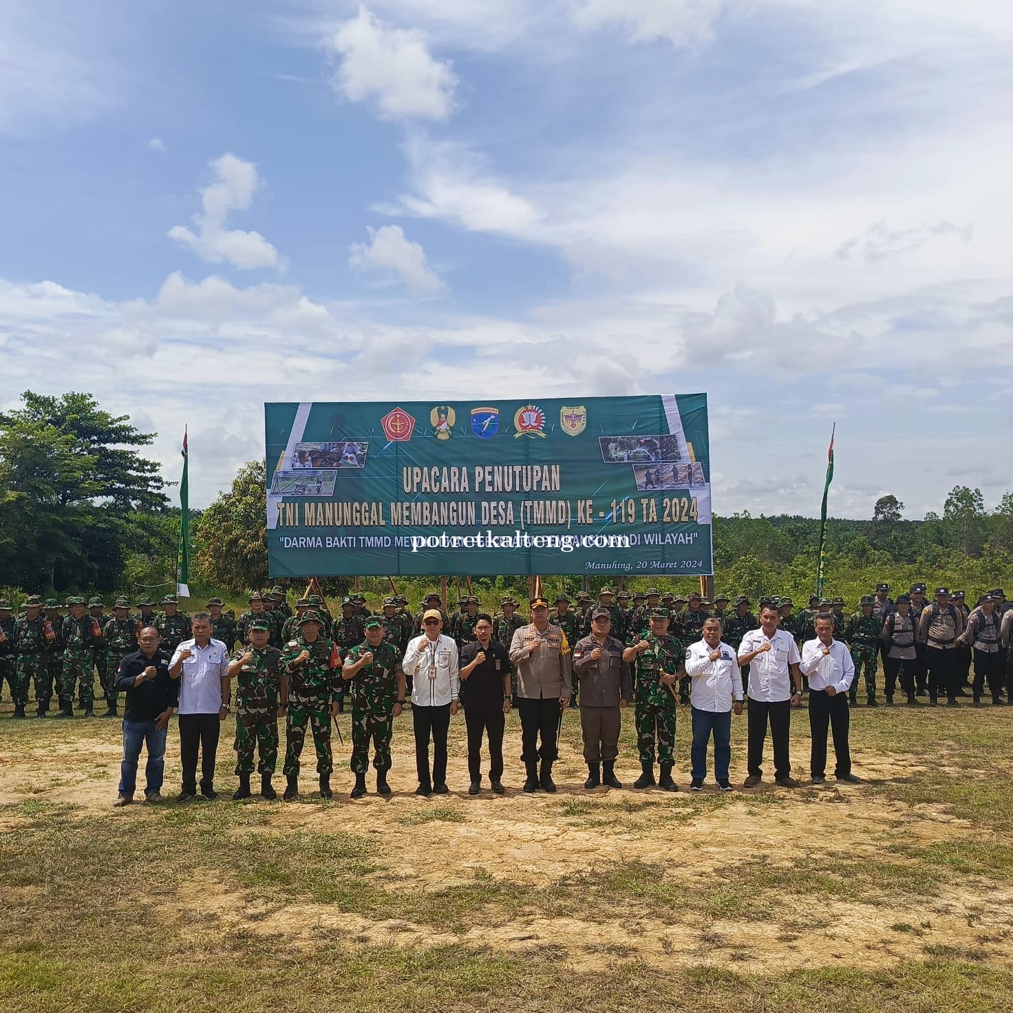 TMMD Ke-119 di Manuhing Kabupaten Gunung Mas