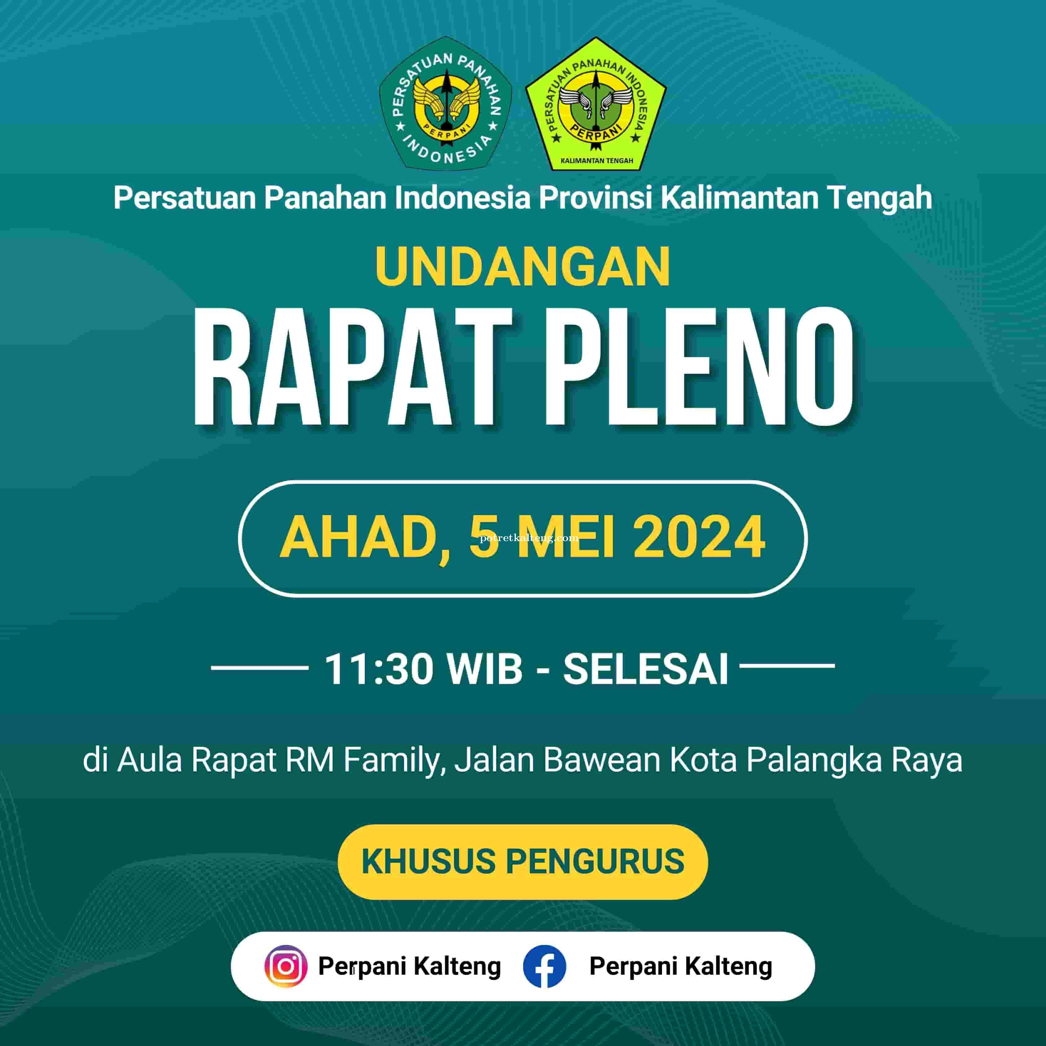 Usai Berkabung, Perpani Kalteng Agendakan Rapat Pleno Pemilihan Plt Ketua Umum Besok!