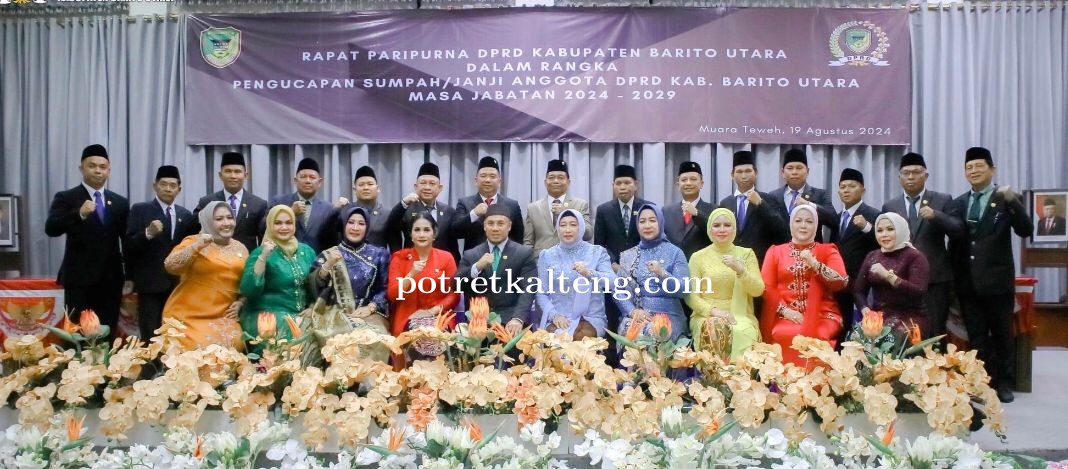 Sebanyak 25 Anggota DPRD Barito Utara  Periode 2024-2029 Resmi Dilantik   