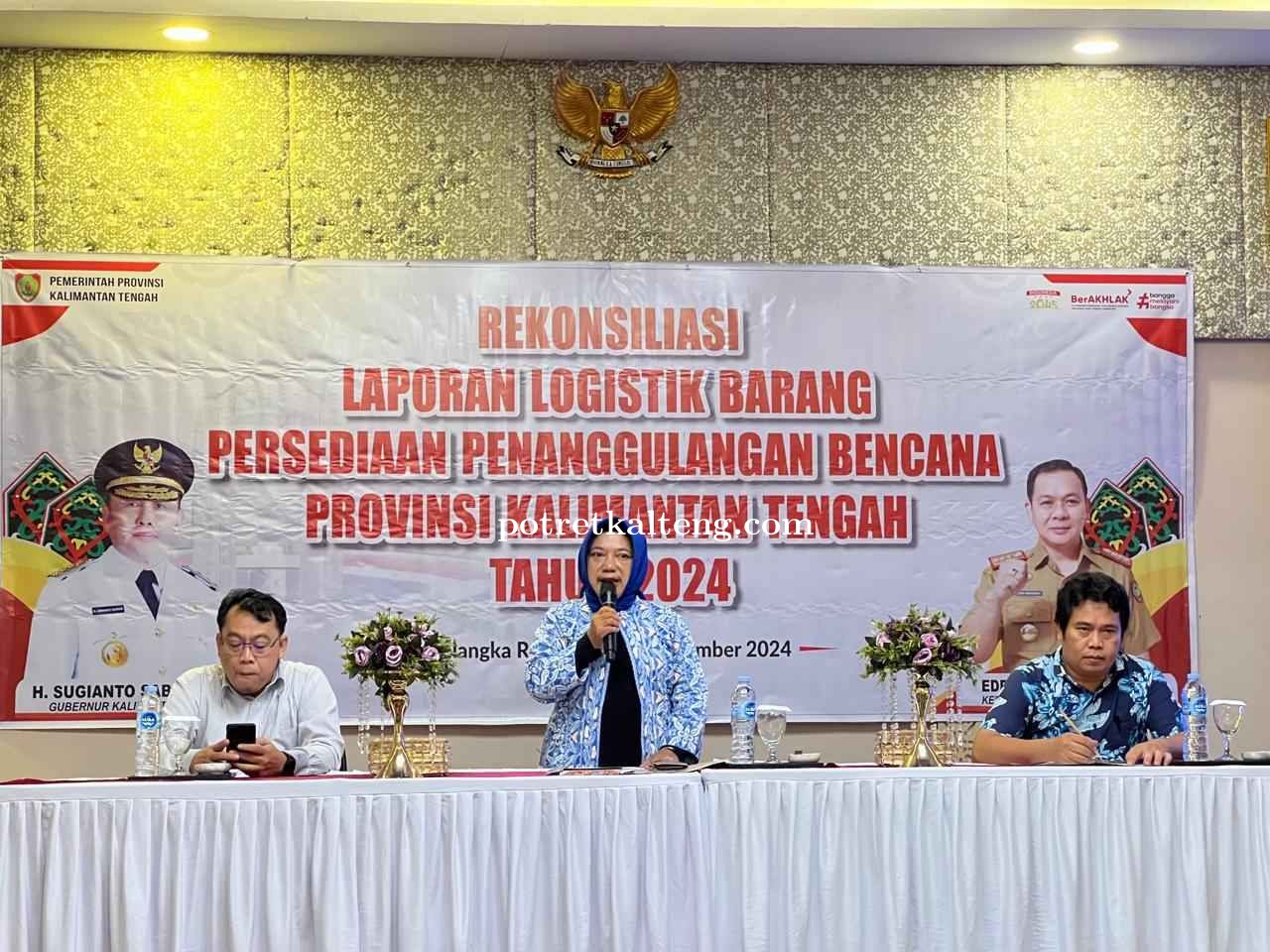 Dinas Sosial Provinsi Kalimantan Tengah Susun Laporan Logistik Penanggulangan Bencana Tahun 2024