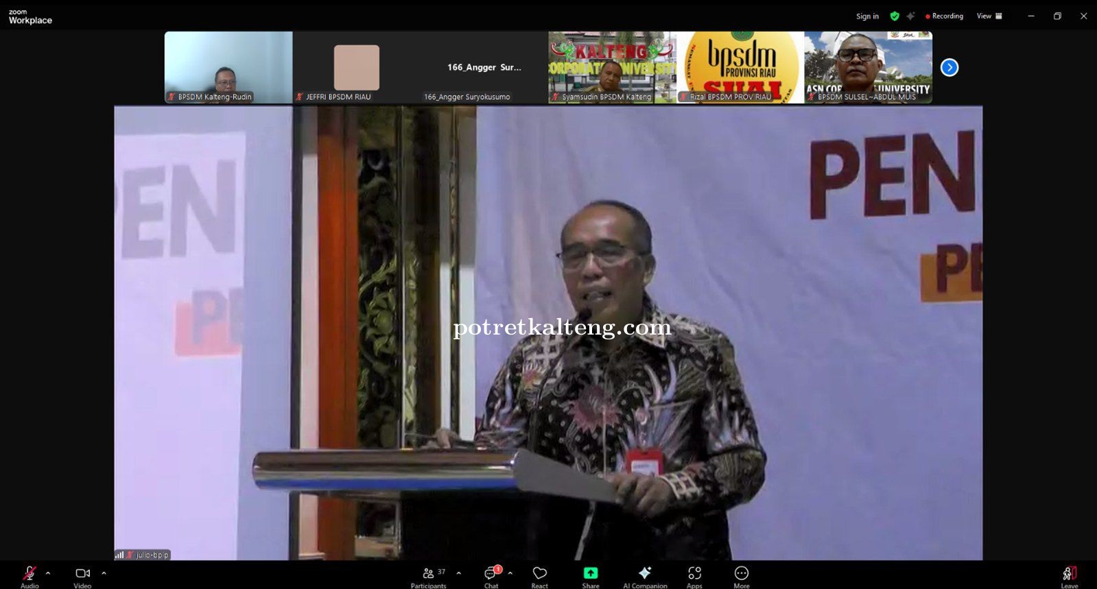 BPSDM Prov. Kalteng Raih Penghargaan dalam Penyelenggaraan Diklat PIP