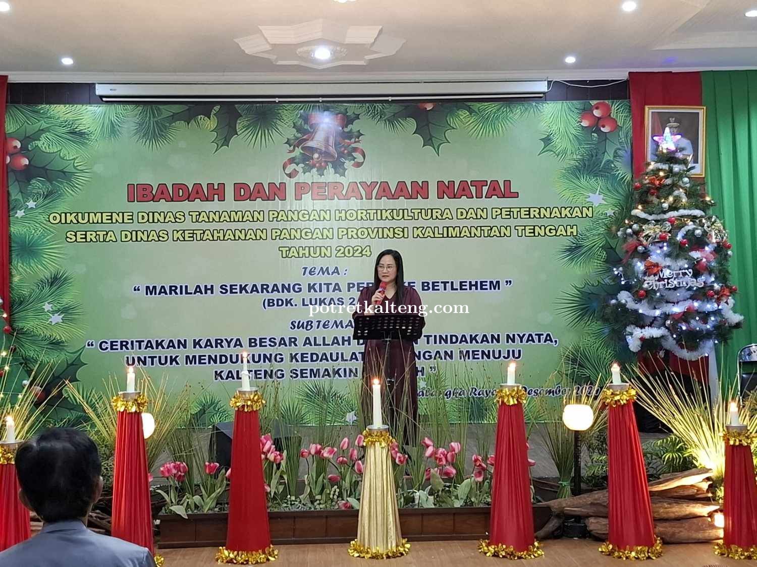 Keluarga Besar Dinas TPHP dan Dinas Ketahanan Pangan Kalteng Rayakan Natal dengan Kebersamaan dan Su
