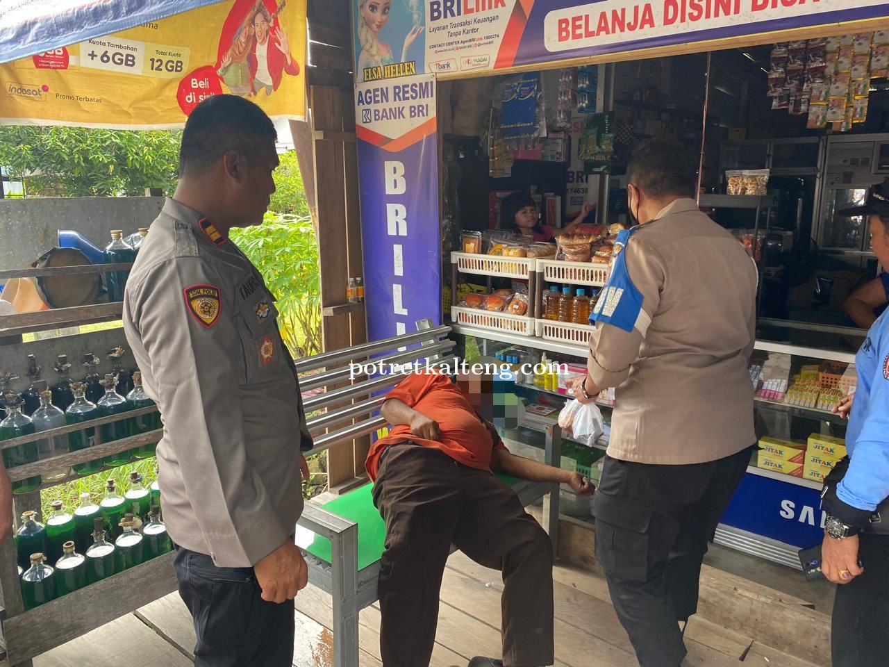 Pria Paruh Baya Ditemukan Meninggal Dunia di Depan Warung Kereng Bangkirai
