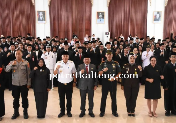 Bupati Kapuas Lantik 145 Pejabat, Lakukan Pergeseran Sejumlah Kepala OPD