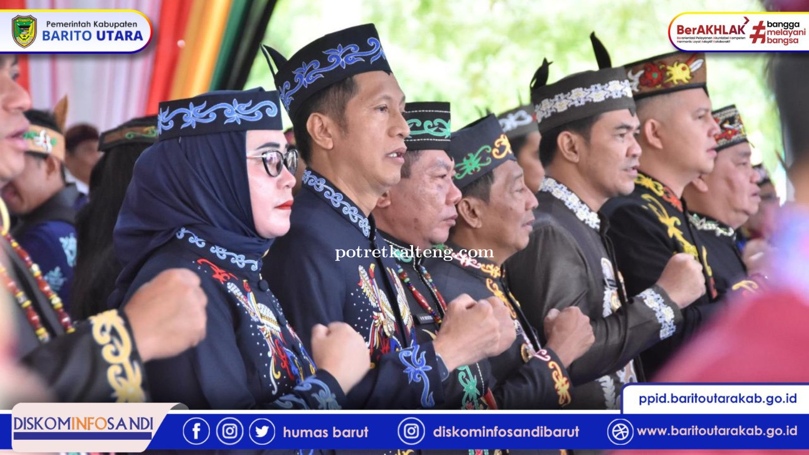 Pj. Bupati Barito Utara Hadiri Upacara HUT ke-68 Kalimantan Tengah di Palangka Raya
