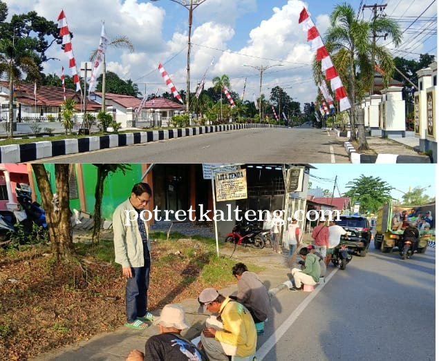 Barito Timur Percantik Kota Sambut HUT Kabupaten dan Kemerdekaan RI