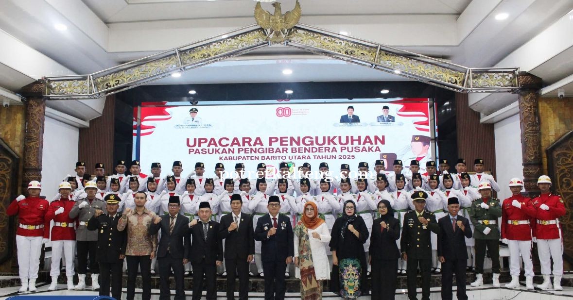 Wakil Ketua I dan Anggota DPRD Barito Utara Hadiri Pengukuhan Paskibraka 2025