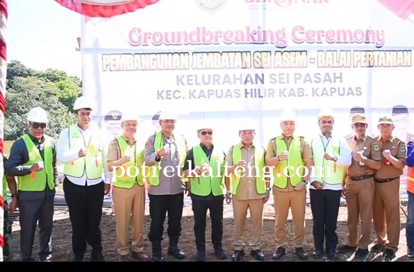 Bupati Kapuas Resmikan Groundbreaking Jembatan Sei Asem–Balai Pertanian
