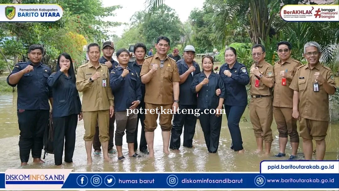BANJIR SEI RAHAYU I: Bupati Barut Instruksikan Dinas Terkait Ambil Langkah Penanganan Darurat Secepa