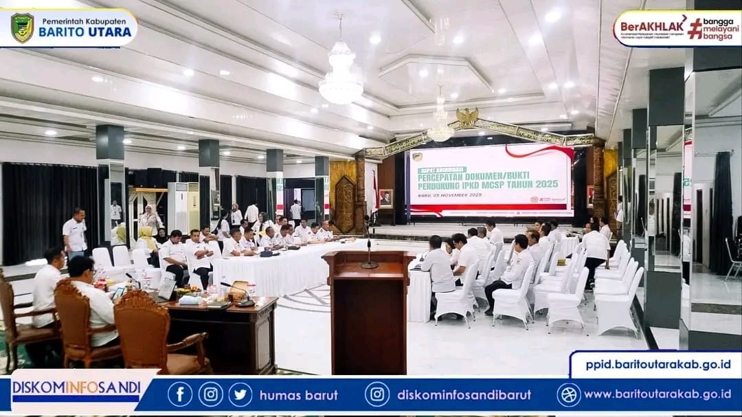 Seluruh OPD Barut Diperintahkan Tuntaskan Unggah Dokumen MCSP 100% Dua Minggu Sebelum Batas Waktu