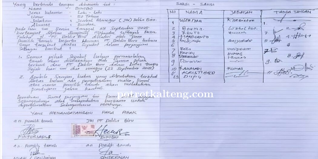 Warga Talekoi Dipolisikan PT. Dahlia Biru Karena Pertahankan Lahan Milik Sendiri