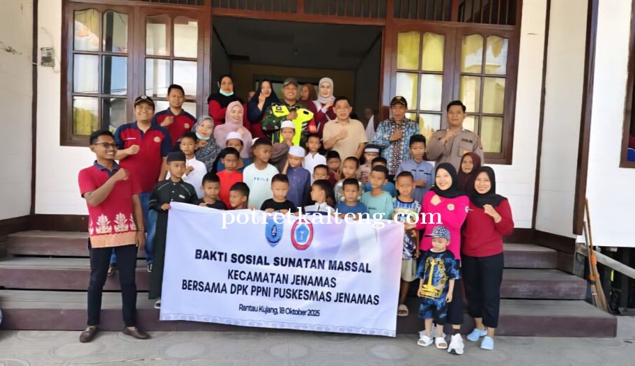 Pemerintah Kecamatan Jenamas Gelar Sunatan Massal untuk 60 Anak di Dua Desa