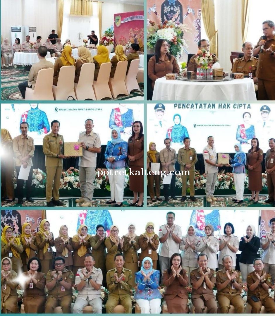 Ketua Dekranasda Barito Utara  Terima Sertifikat Hak Cipta Batik Khas Daerah