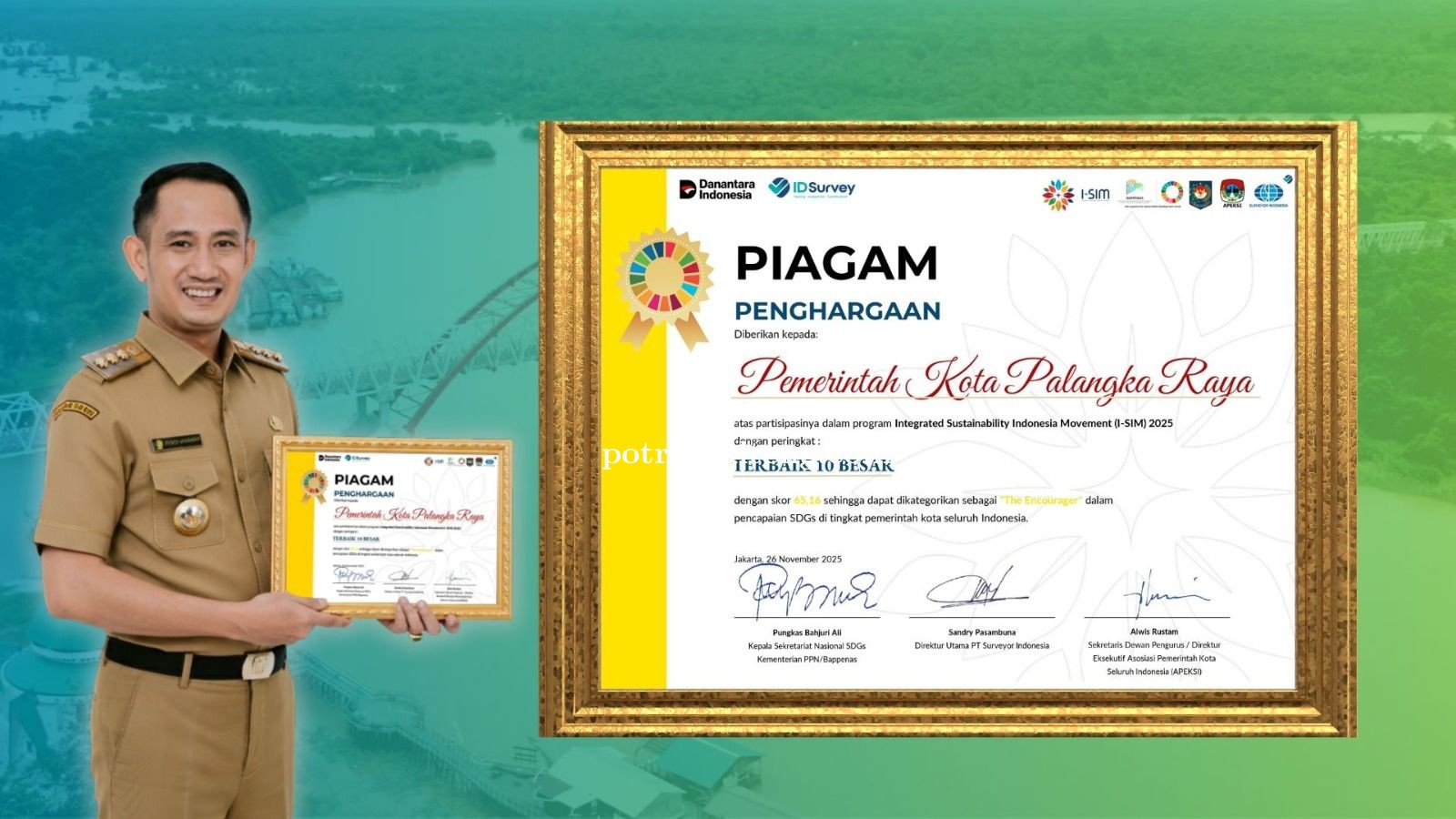 Palangka Raya Raih Penghargaan \