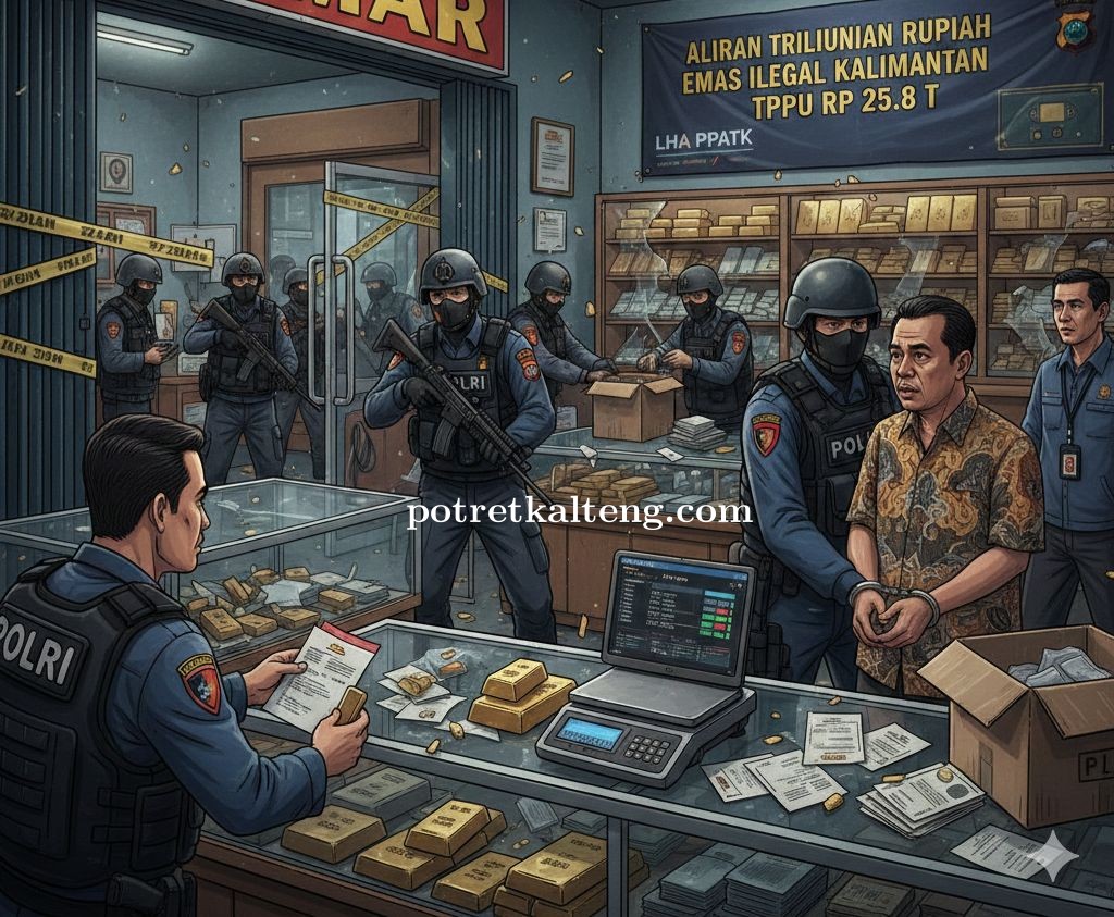 Aliran Triliunan Rupiah Emas Ilegal Kalimantan Dibongkar, Toko Emas Semar Digeledah Bareskrim
