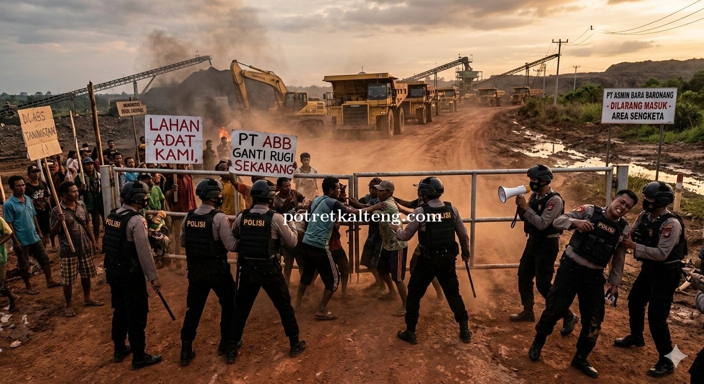 Sengketa Lahan PT Asmin Bara Baronang Memanas, Polisi dan Warga Terluka dalam Aksi Penutupan Jalan