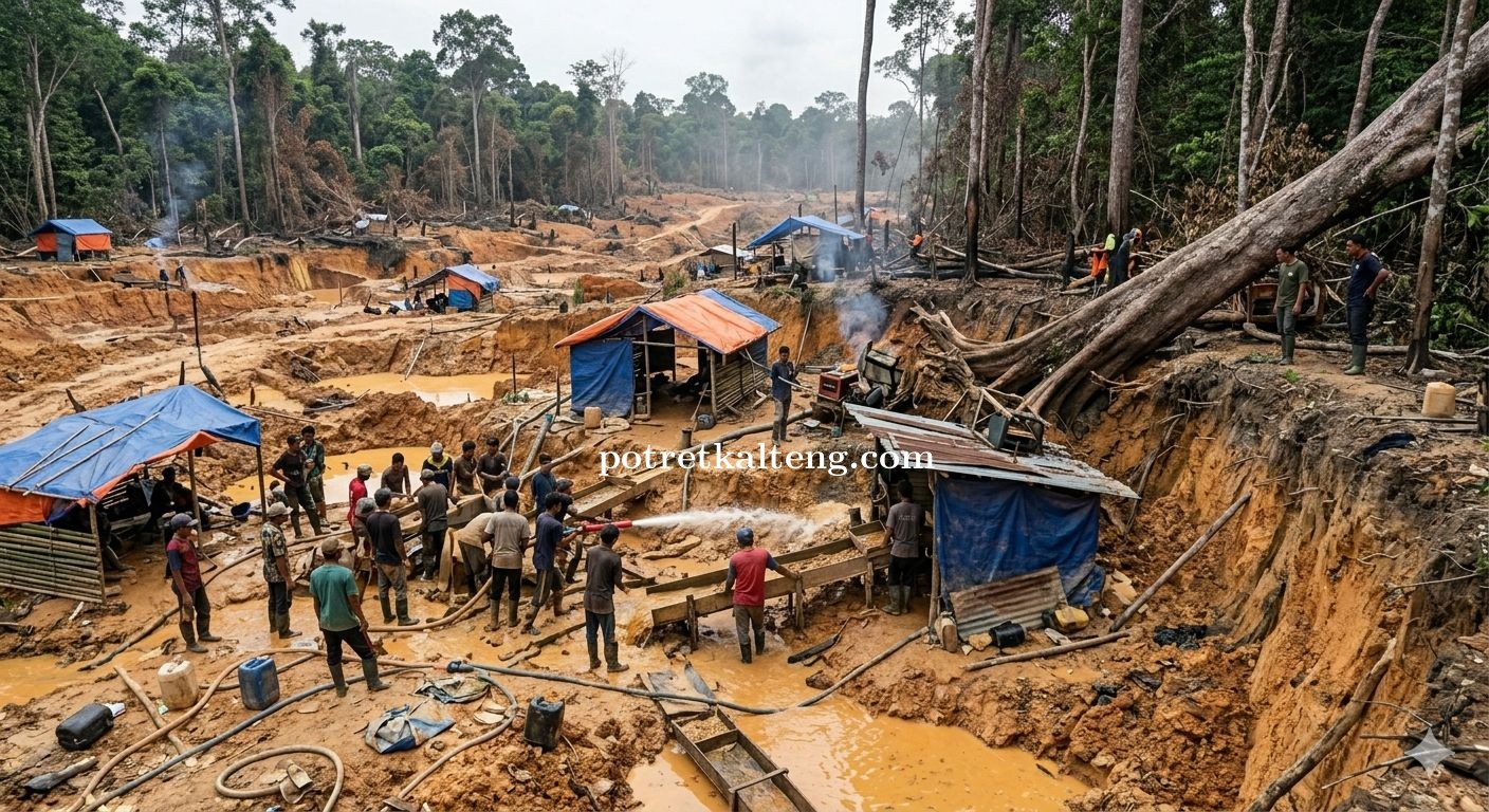 Kelalaian Tambang Ilegal Tewaskan Satu Pekerja, Keluarga Lapor ke Polda Kalteng