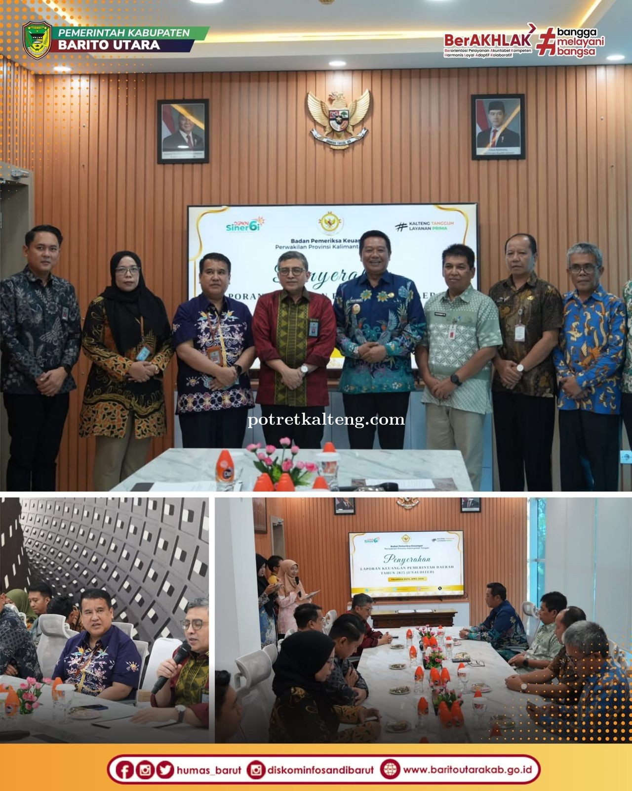 Wujudkan Transparansi, Wakil Bupati Barito Utara Serahkan LKPD 2025 ke BPK RI Kalteng