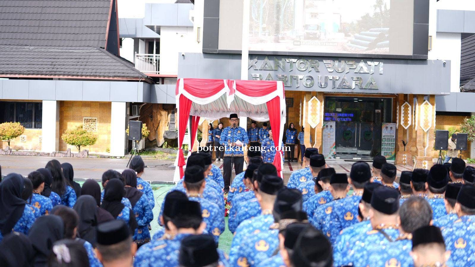 Pimpin Apel Gabungan, Bupati Barito Utara Tekankan Disiplin dan Akselerasi Pembangunan