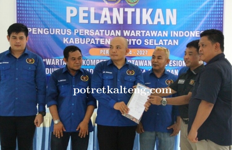 PJ Bupati Barito Selatan Hadiri Pelantikan Pengurus PWI Kabupaten Barito Selatan Periode 2024-2027