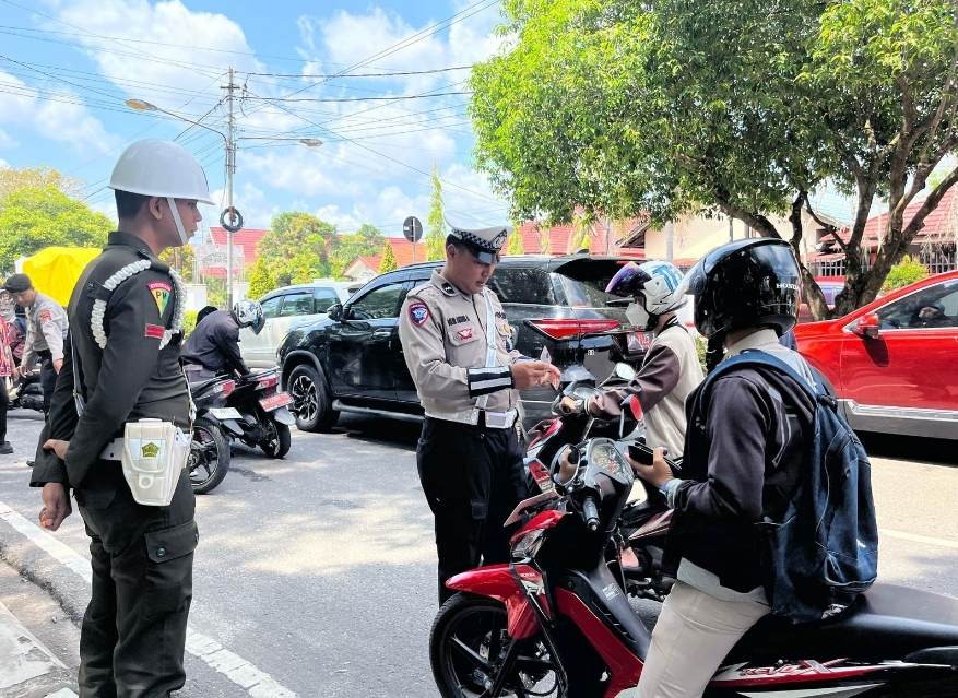50 Pelanggar Lalu Lintas di Palangka Raya Terjaring Ops Zebra Telabang 2024