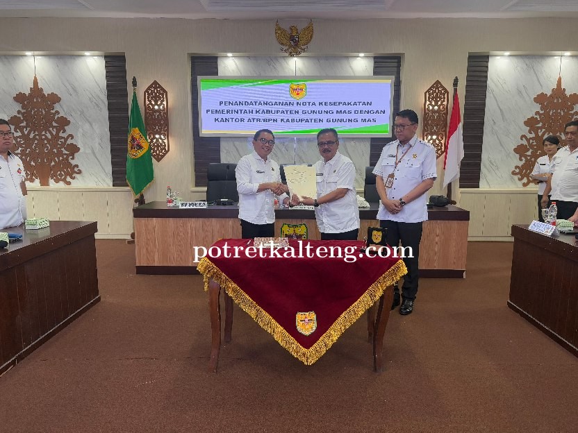 Pemkab Gunung Mas dan ATR/BPN Perpanjang Kerja Sama Pertanahan