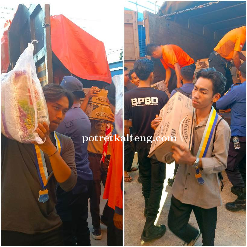 PC PMII Turut Berpartisipasi Dalam Penyaluran Bantuan Gubernur Untuk Korban Banjir di Barito Selatan