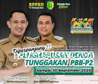 Pemkot Palangka Raya Perpanjang Penghapusan Denda PBB-P2 hingga Akhir September 2025