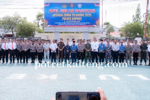 Bupati Kapuas Ikuti Apel Operasi Zebra Telabang 2025 di Mapolres Kapuas
